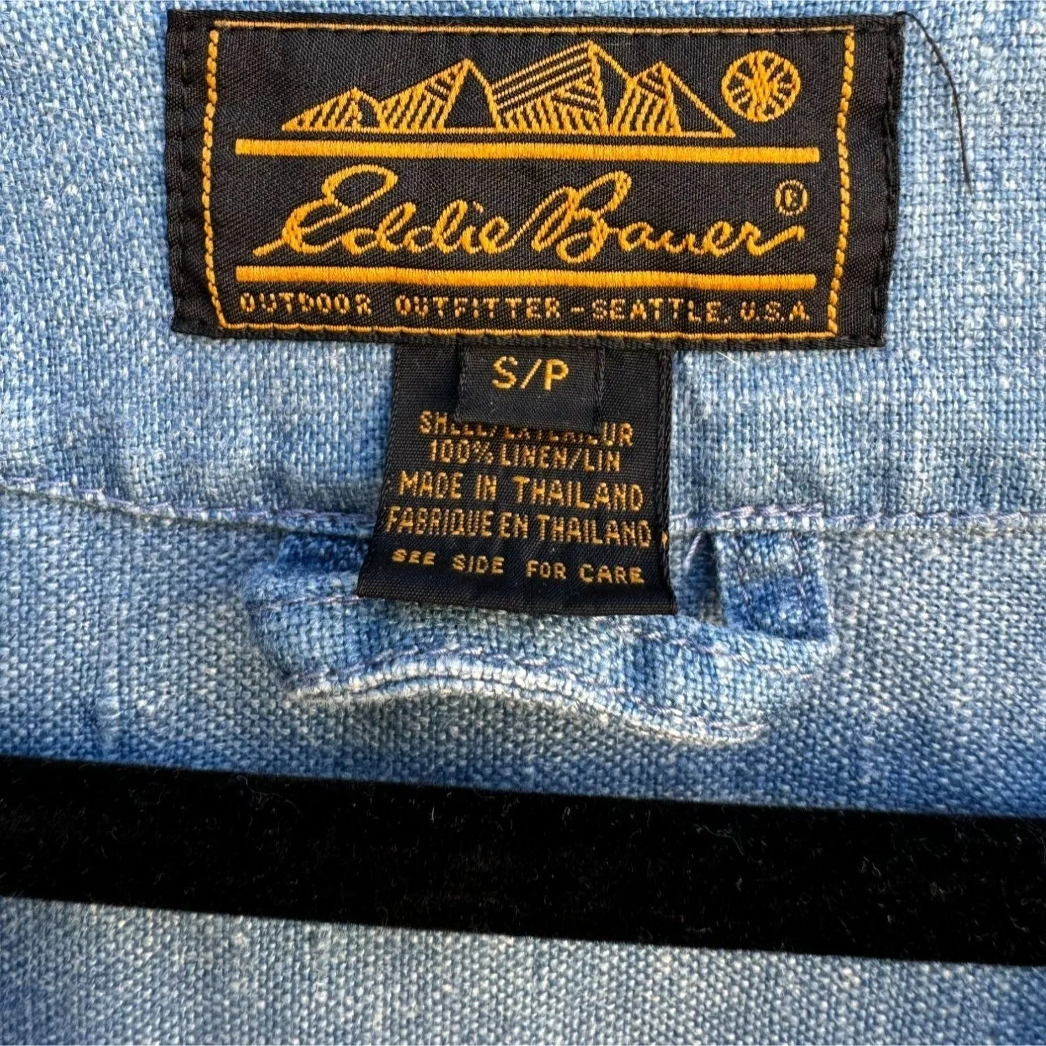 Eddie Bauer Vintage Women's Blue Denim Button-Up V-Neck Cargo Work Barn Jacket