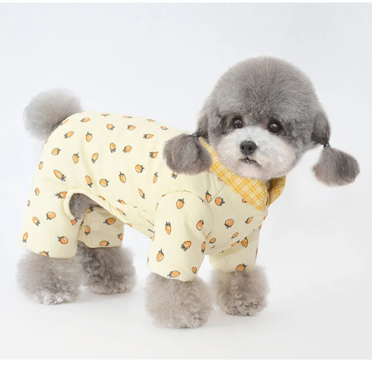 Pet Clothes Pet Coat Winter Quilted to Keep Warm Dog Four-Legged Cotton-Padded Clothes