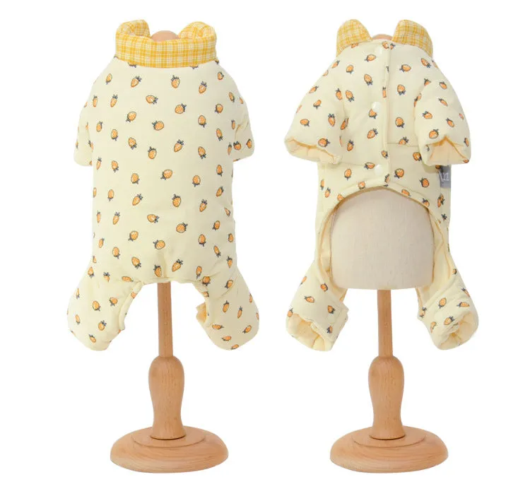 Pet Clothes Pet Coat Winter Quilted to Keep Warm Dog Four-Legged Cotton-Padded Clothes