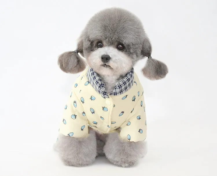 Pet Clothes Pet Coat Winter Quilted to Keep Warm Dog Four-Legged Cotton-Padded Clothes